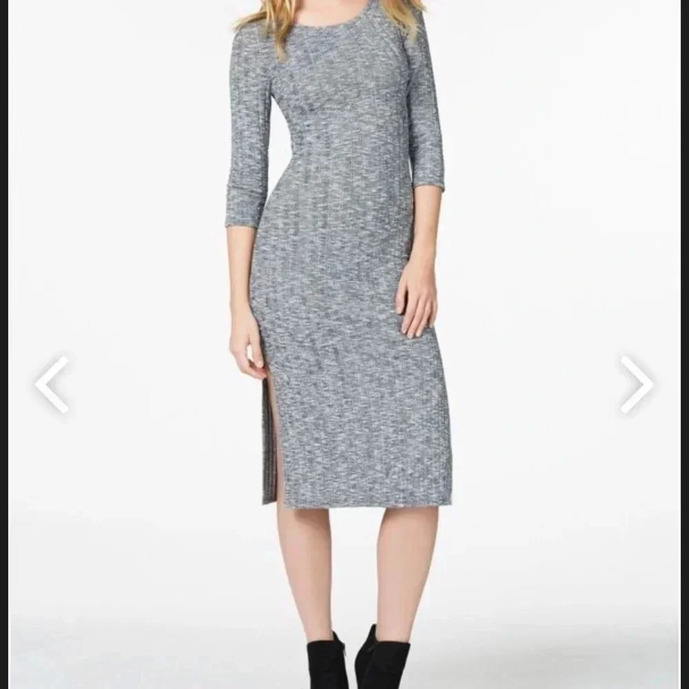 Heather Gray Sweater Dress - Picture 2 of 3